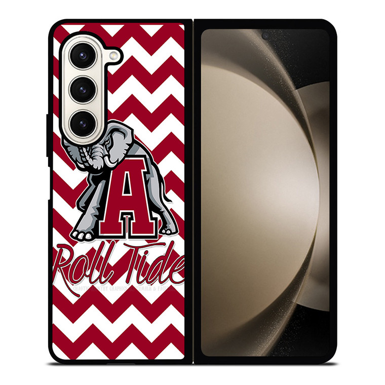 ALABAMA CRIMSON TIDE STRIP ROLL Samsung Galaxy Z Fold 5 Case Cover