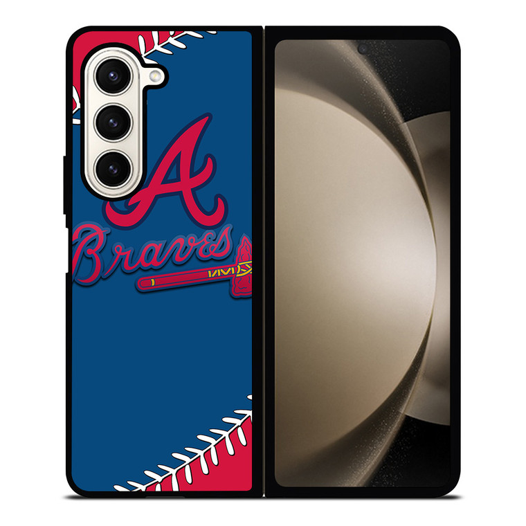 ATLANTA BRAVES ICON BALL BASEBALL Samsung Galaxy Z Fold 5 Case Cover