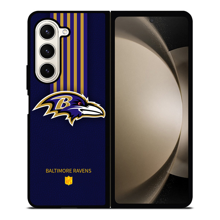 BALTIMORE RAVENS STRIP Samsung Galaxy Z Fold 5 Case Cover