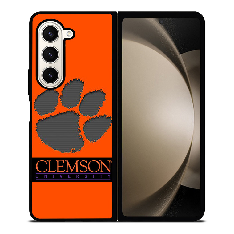 CLEMSON TIGERS UNIVERSITY PAW LOGO Samsung Galaxy Z Fold 5 Case Cover