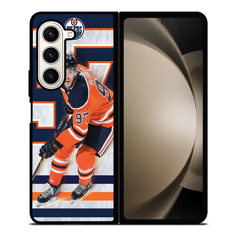 CONNOR MCDAVID EDMONTON OILER HOCKEY Samsung Galaxy Z Fold 5 Case Cover