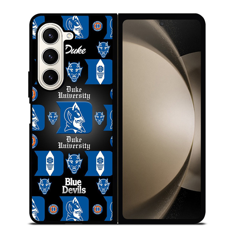 DUKE BLUE DEVILS LOGO BASKETBALL COLLAGE Samsung Galaxy Z Fold 5 Case Cover