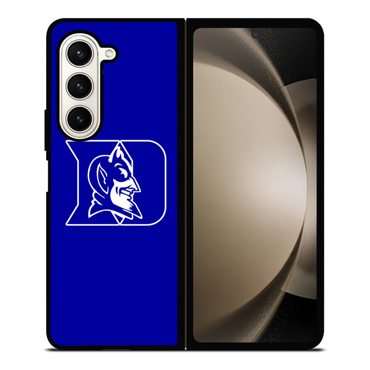DUKE BLUE DEVILS LOGO UNIVERSITY BASKETBALL 4 Samsung Galaxy Z Fold 5 Case Cover