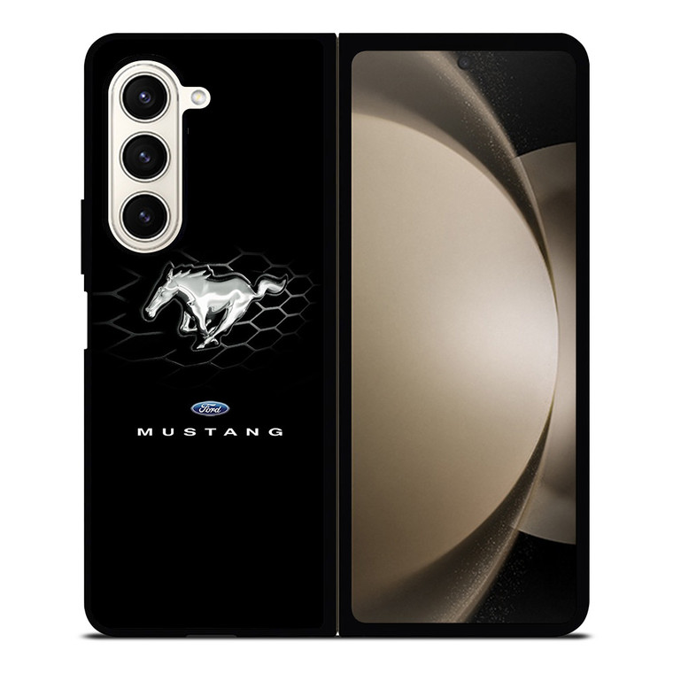 FORD MUSTANG LOGO BLACK Samsung Galaxy Z Fold 5 Case Cover