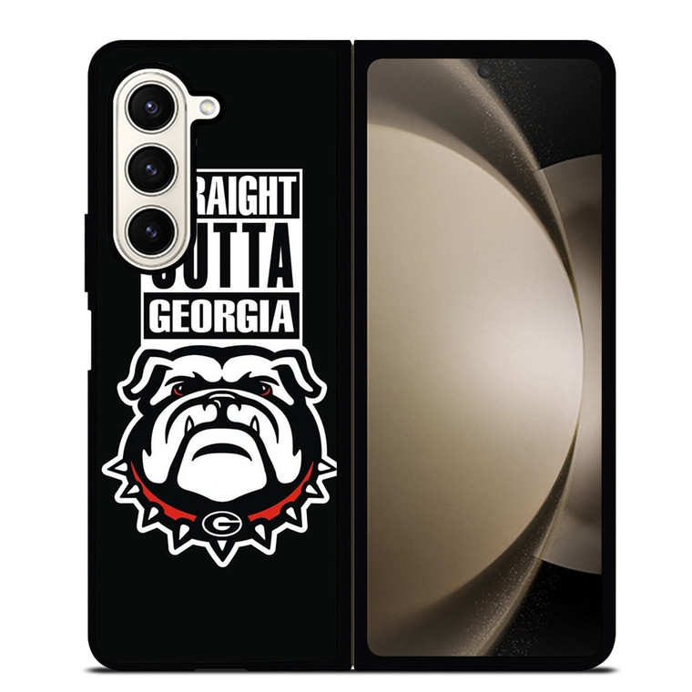 GEORGIA BULLDOGS UGA STRAIGHT OUTTA Samsung Galaxy Z Fold 5 Case Cover