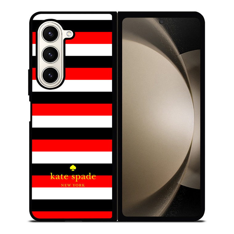 KATE SPADE PATTERN RED BLACK Samsung Galaxy Z Fold 5 Case Cover