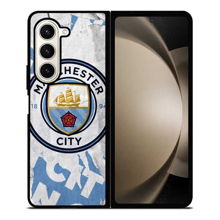 MANCHESTER CITY FOOTBALL ART LOGO Samsung Galaxy Z Fold 5 Case Cover