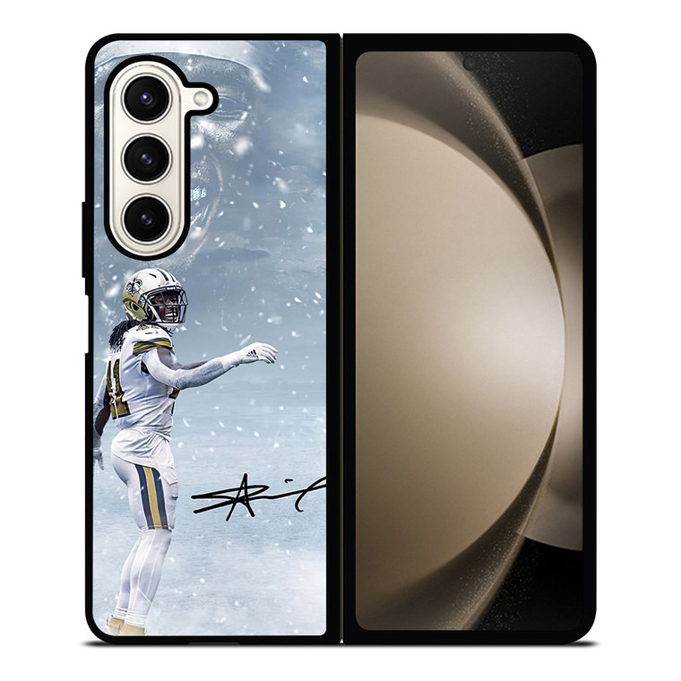 NEW ORLEANS SAINTS ALVIN KAMARA SNOW Samsung Galaxy Z Fold 5 Case Cover