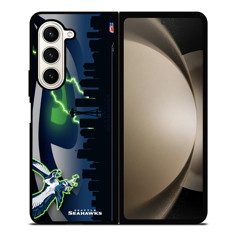 SEATTLE SEAHAWKS LOGO NFL TEAM MASCOT Samsung Galaxy Z Fold 5 Case Cover