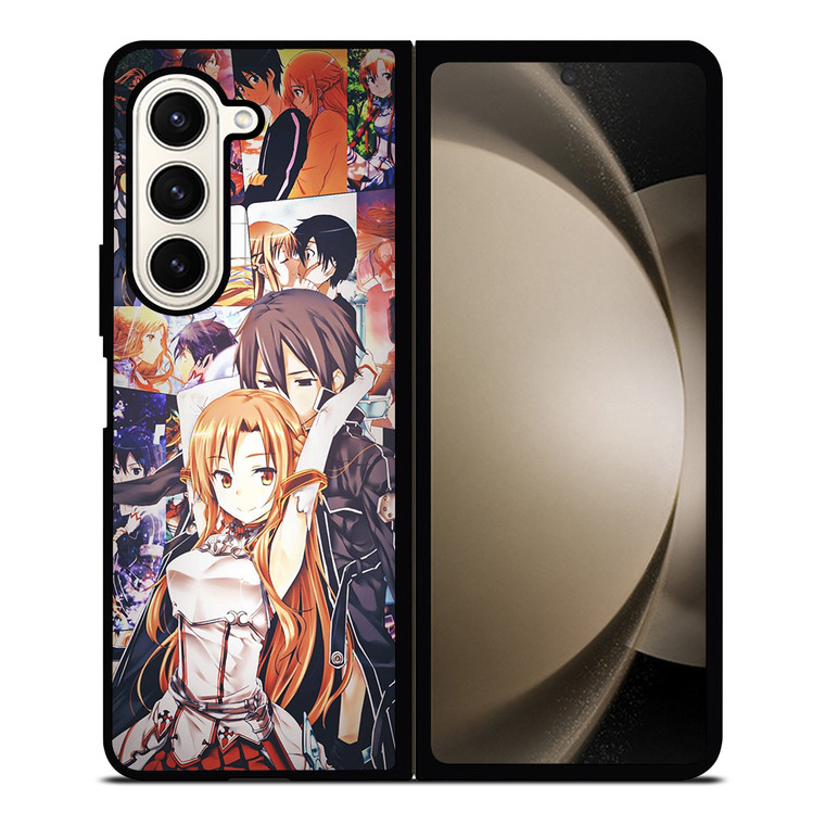 SWORD ART ONLINE KIRITO AND ASUNA LOVE Samsung Galaxy Z Fold 5 Case Cover