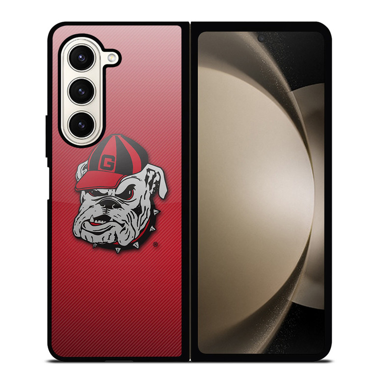 UNIVERSITY OF GEORGIA BULLDOGS UGA RED HAT Samsung Galaxy Z Fold 5 Case Cover