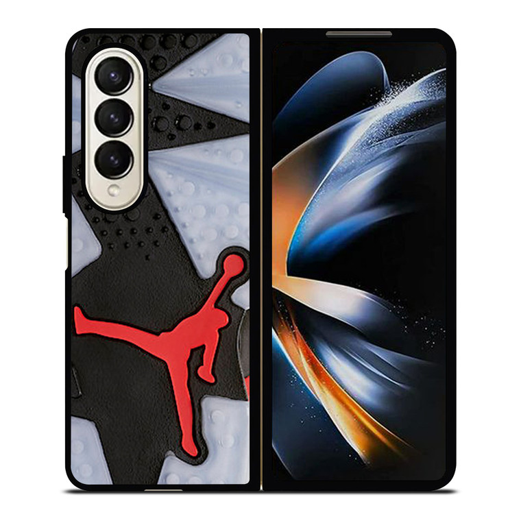 AIR JORDAN BLACK RED SOLE Samsung Galaxy Z Fold 4 Case Cover