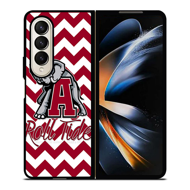 ALABAMA CRIMSON TIDE STRIP ROLL Samsung Galaxy Z Fold 4 Case Cover