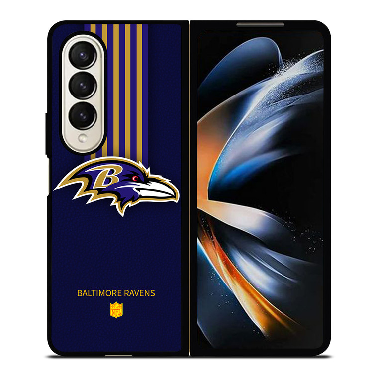 BALTIMORE RAVENS STRIP Samsung Galaxy Z Fold 4 Case Cover