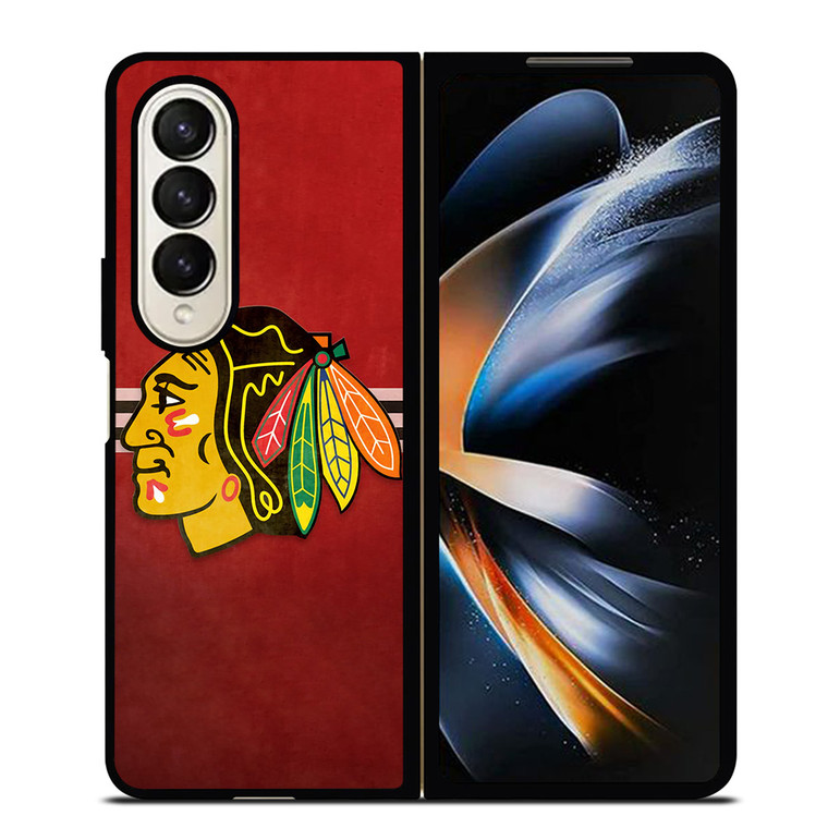 CHICAGO BLACK HAWKS RED LOGO Samsung Galaxy Z Fold 4 Case Cover