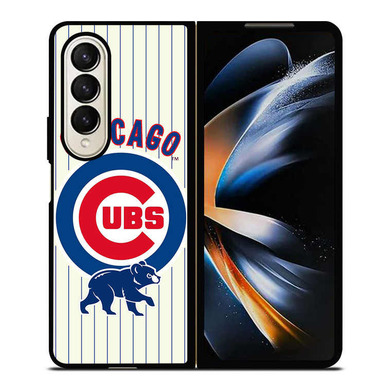 CHICAGO CUBS BASEBALL STRIPES LOGO Samsung Galaxy Z Fold 4 Case Cover
