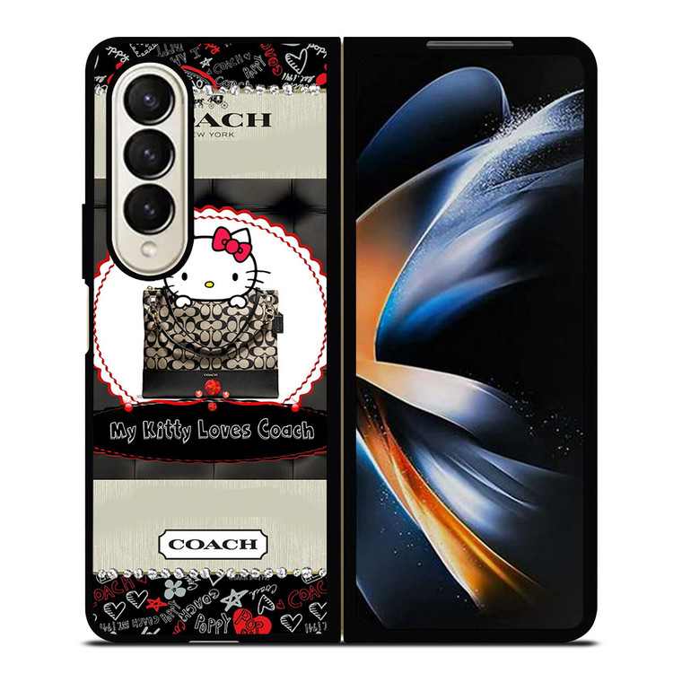 COACH NEW YORK HELLO KITTY BLACK Samsung Galaxy Z Fold 4 Case Cover