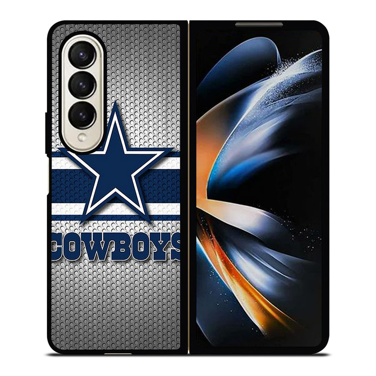 DALLAS COWBOYS NFL LOGO SILVER CARBON Samsung Galaxy Z Fold 4 Case Cover