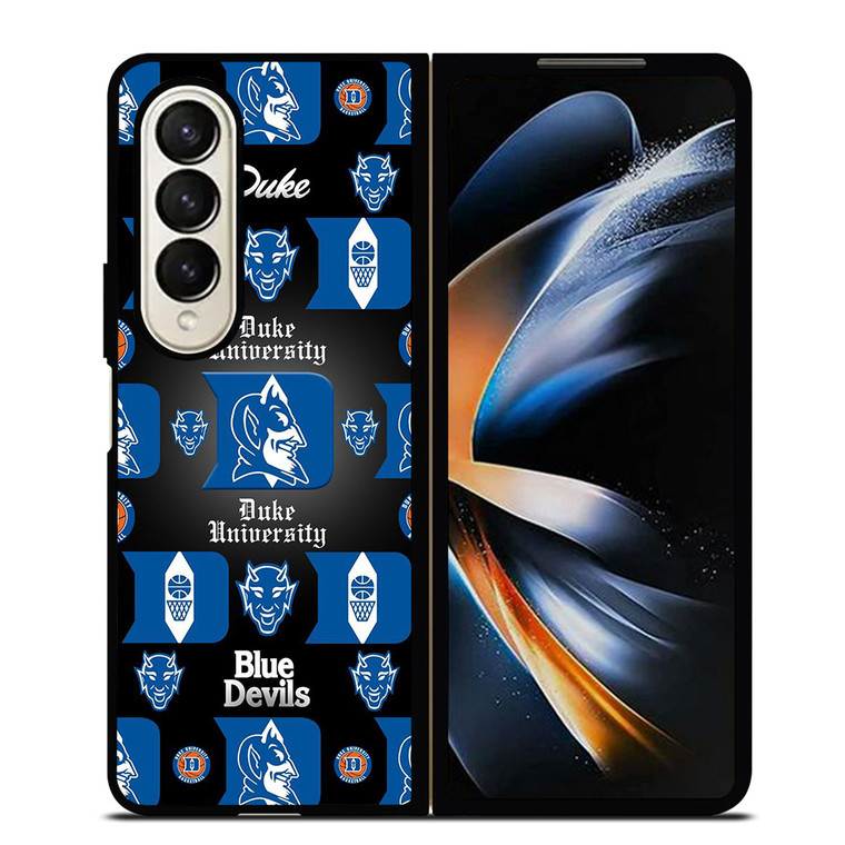 DUKE BLUE DEVILS LOGO BASKETBALL COLLAGE Samsung Galaxy Z Fold 4 Case Cover