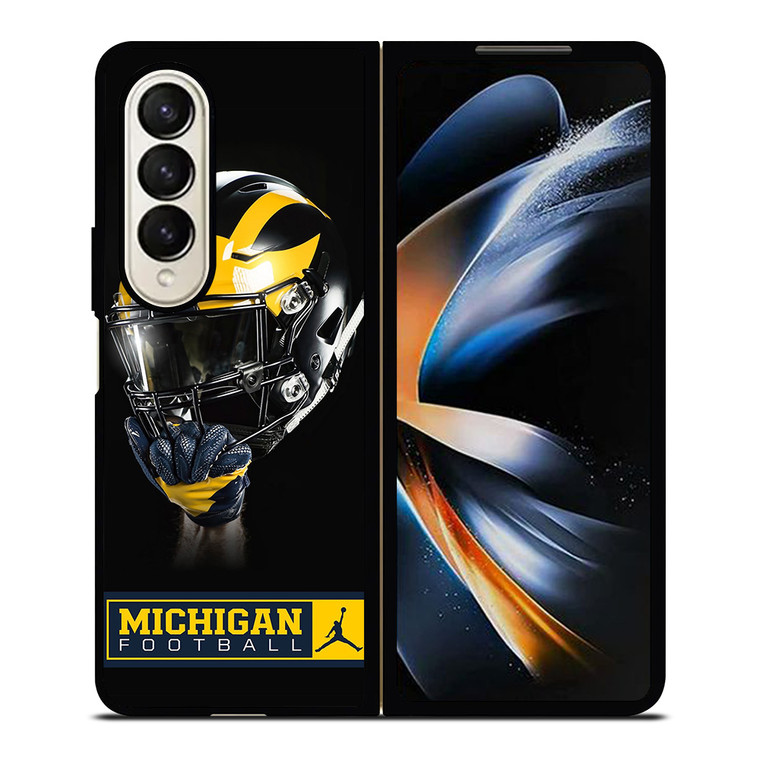 MICHIGAN WOLVERINES FOOTBALL HELMET Samsung Galaxy Z Fold 4 Case Cover