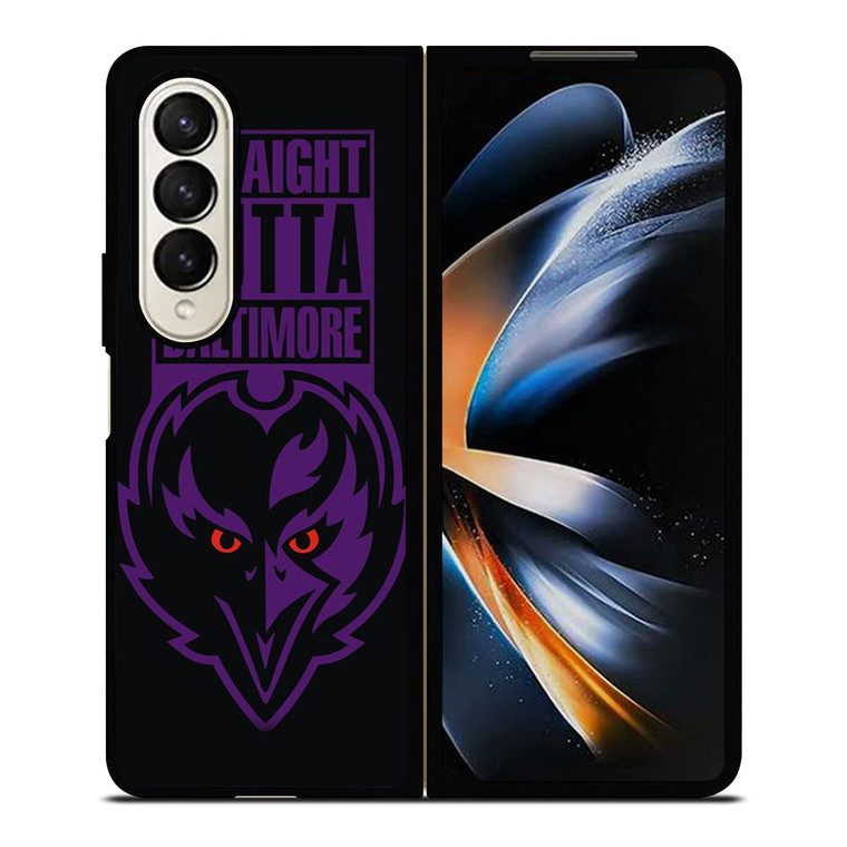 STRAIGHT OUTTA BALTIMORE RAVENS Samsung Galaxy Z Fold 4 Case Cover STRAIGHT OUTTA BALTIMORE RAVENS Samsung Galaxy Z Fold 4 Case Cover