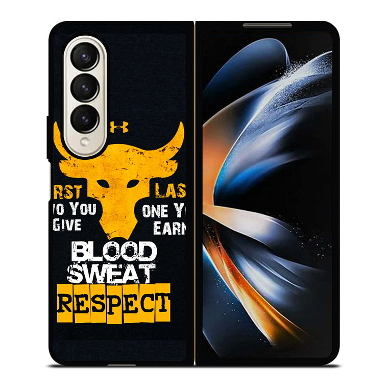 UNDER ARMOUR PROJECT ROCK BLOOD SWEAT Samsung Galaxy Z Fold 4 Case Cover