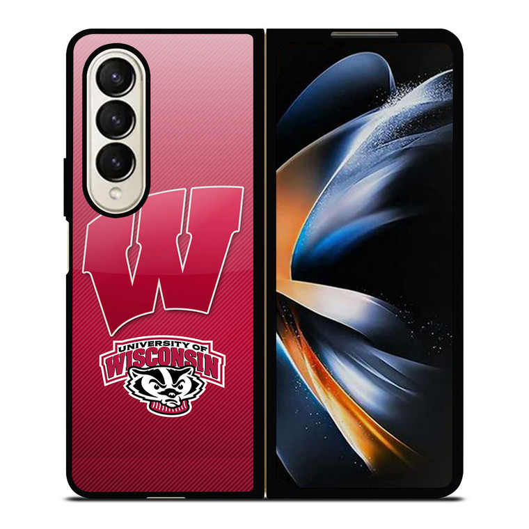 WISCONSIN BADGER LOGO UNIVERSITY FOOTBALL TEAM Samsung Galaxy Z Fold 4 Case Cover