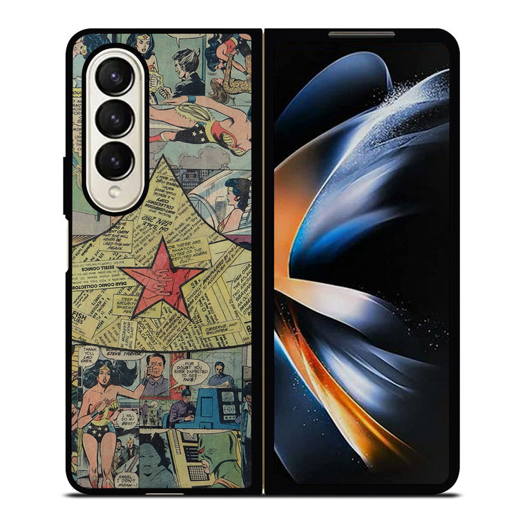 WONDER WOMAN COLLAGE Samsung Galaxy Z Fold 4 Case Cover