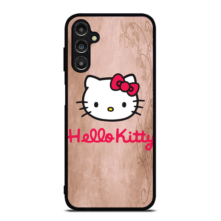 HELLO KITTY FACE WOOD Samsung Galaxy A14 Case