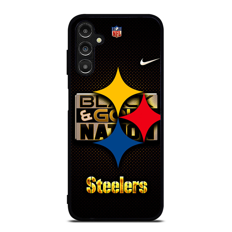 PITTSBURGH STEELERS BLACK AND GO NATION Samsung Galaxy A14 Case