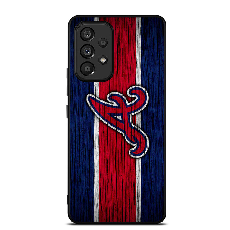 ATLANTA BRAVES MLB LOGO STRIPS Samsung Galaxy A53 Case