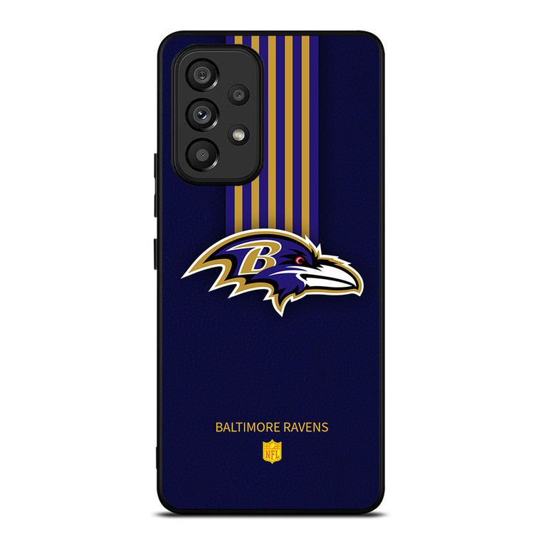 BALTIMORE RAVENS STRIP Samsung Galaxy A53 Case