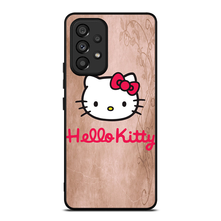 HELLO KITTY FACE WOOD Samsung Galaxy A53 Case