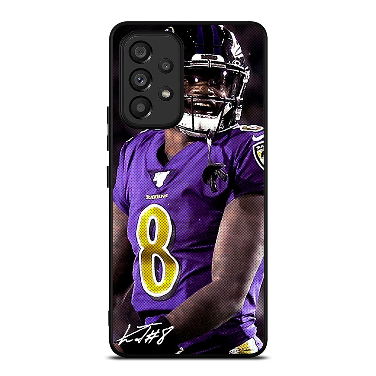 LAMAR JACKSON BALTIMORE RAVENS SIGNATURE Samsung Galaxy A53 Case