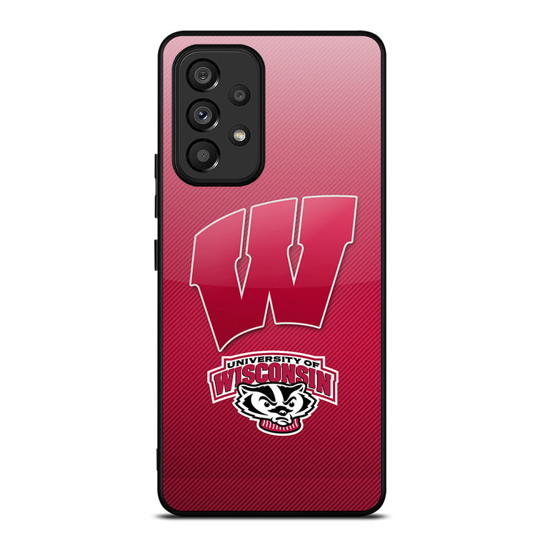WISCONSIN BADGER LOGO UNIVERSITY FOOTBALL TEAM Samsung Galaxy A53 Case