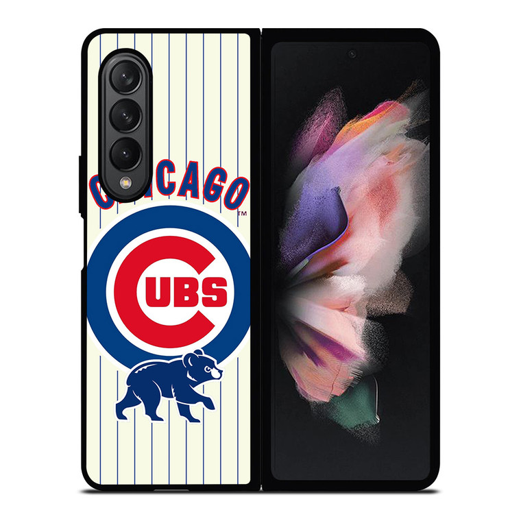 CHICAGO CUBS BASEBALL STRIPES LOGO Samsung Galaxy Z Fold 3 Case Cover