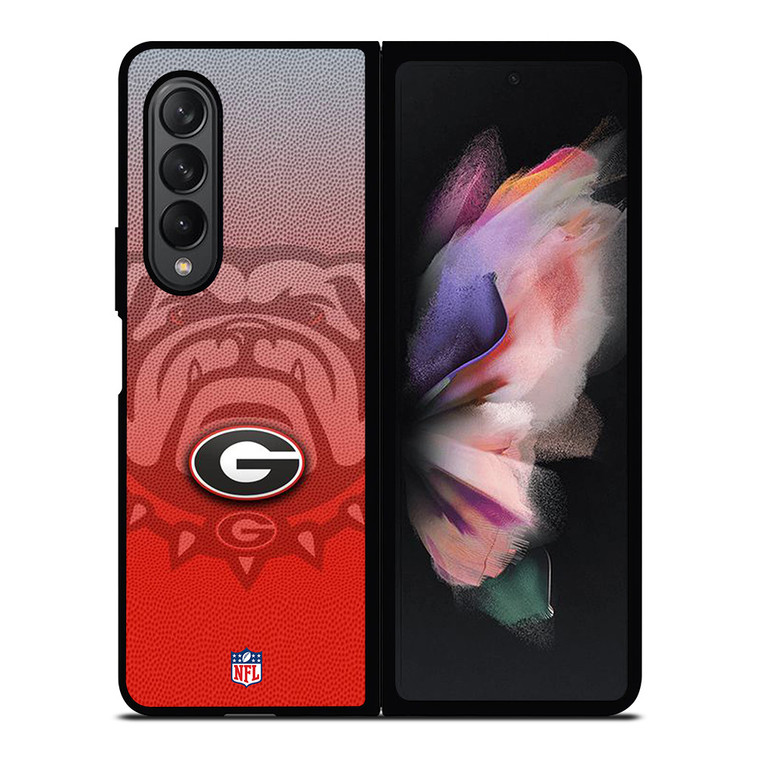 GEORGIA BULLDOGS FOOTBALL RED Samsung Galaxy Z Fold 3 Case Cover