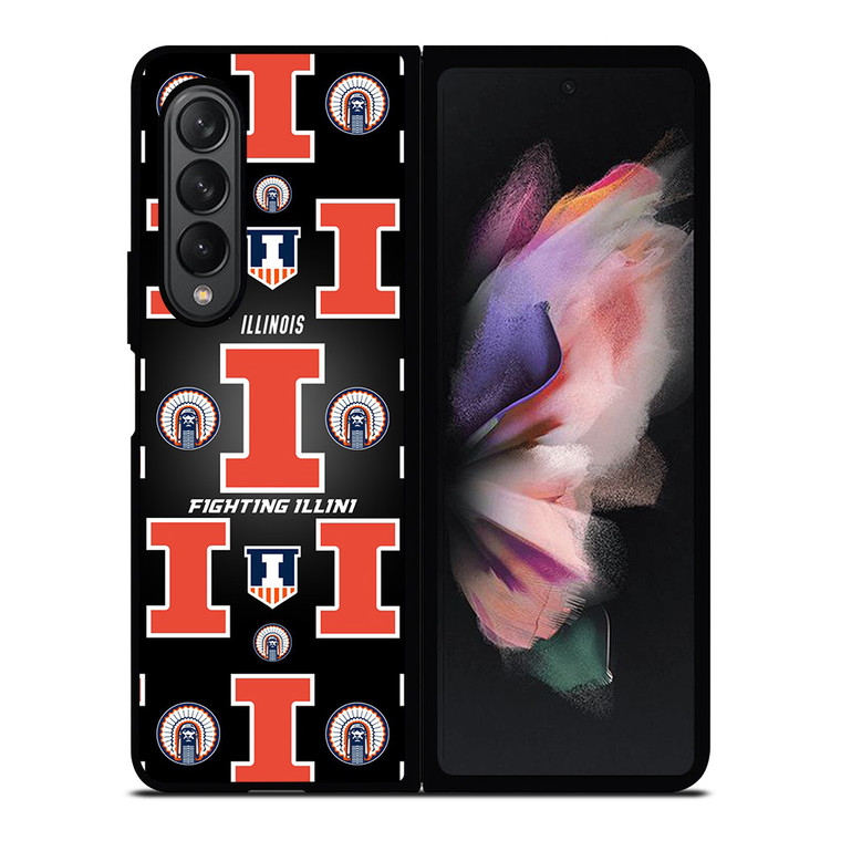 ILLINOIS FIGHTING ILLINI LOGO Samsung Galaxy Z Fold 3 Case Cover
