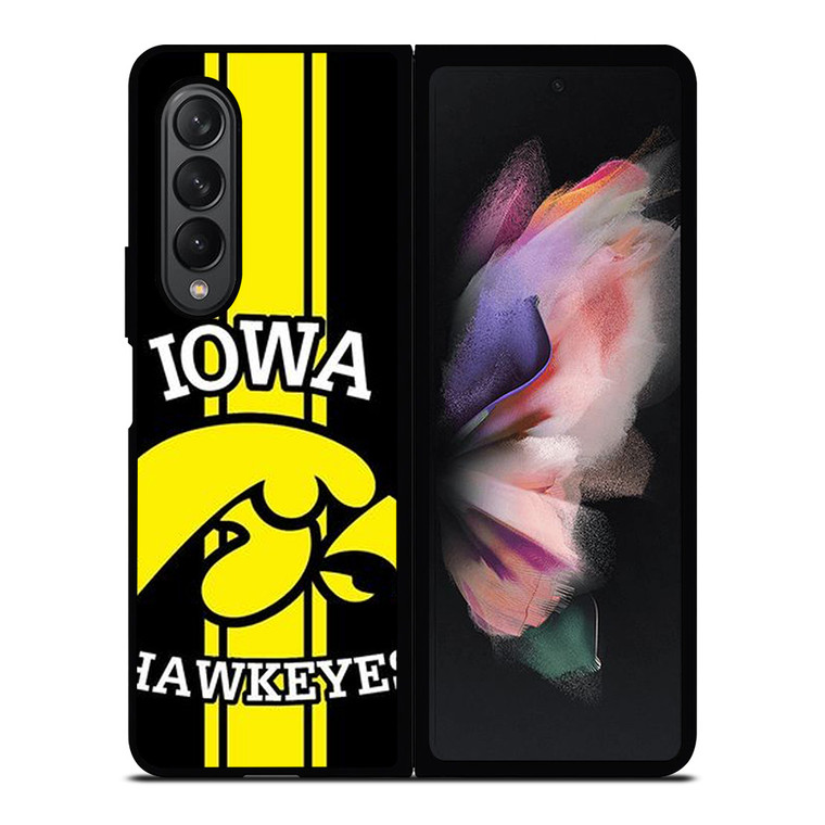 IOWA HAWKEYES STRIPS LOGO FOOTBALL TEAM Samsung Galaxy Z Fold 3 Case Cover