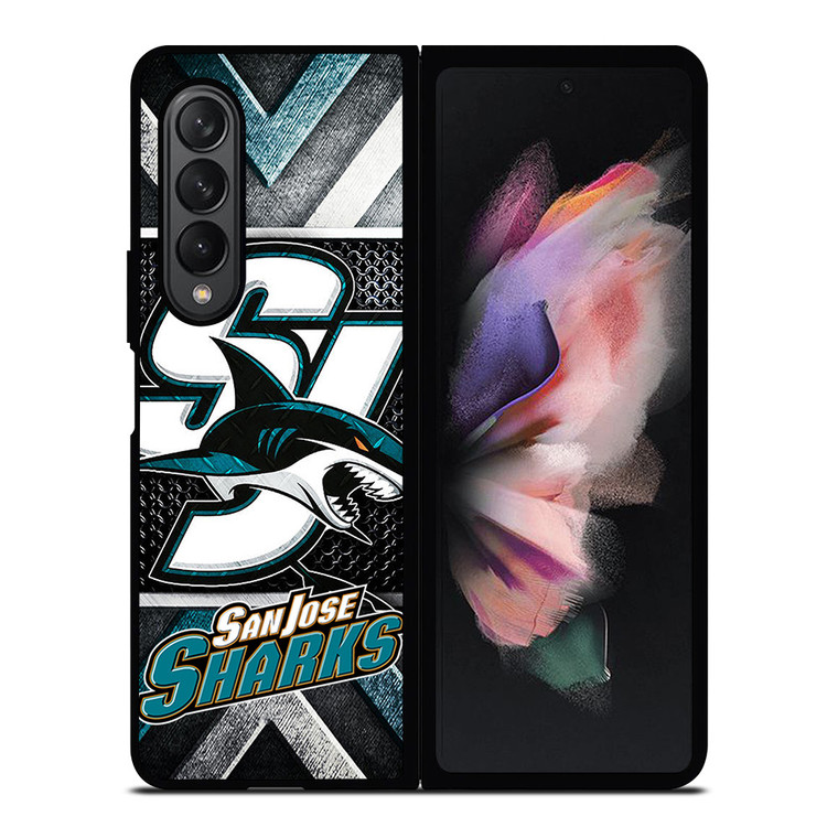 SAN JOSE SHARKS LOGO NHL Samsung Galaxy Z Fold 3 Case Cover SAN JOSE SHARKS LOGO NHL Samsung Galaxy Z Fold 3 Case Cover