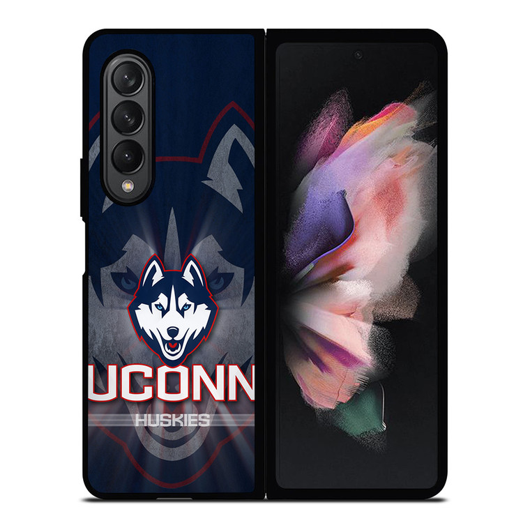 UCONN HUSKIES CONNECTICUT UNIVERSITY BASKETBALL Samsung Galaxy Z Fold 3 Case Cover