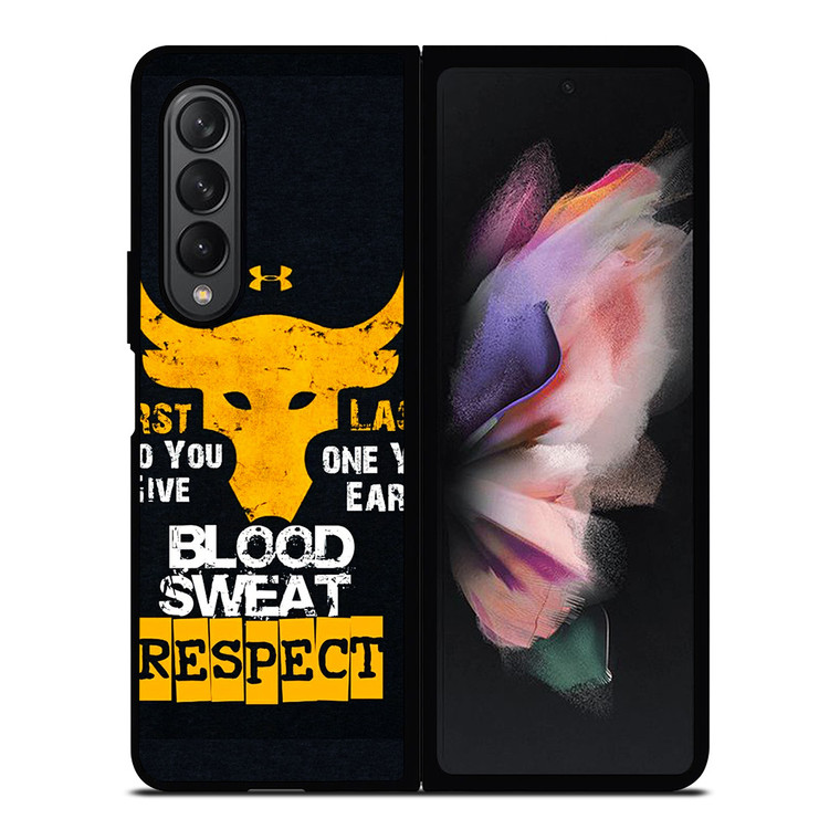 UNDER ARMOUR PROJECT ROCK BLOOD SWEAT Samsung Galaxy Z Fold 3 Case Cover