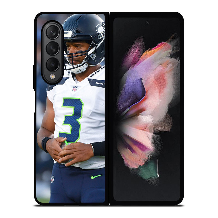 WILSON SEATTLE SEAHAWKS WHITE JERSEY Samsung Galaxy Z Fold 3 Case Cover