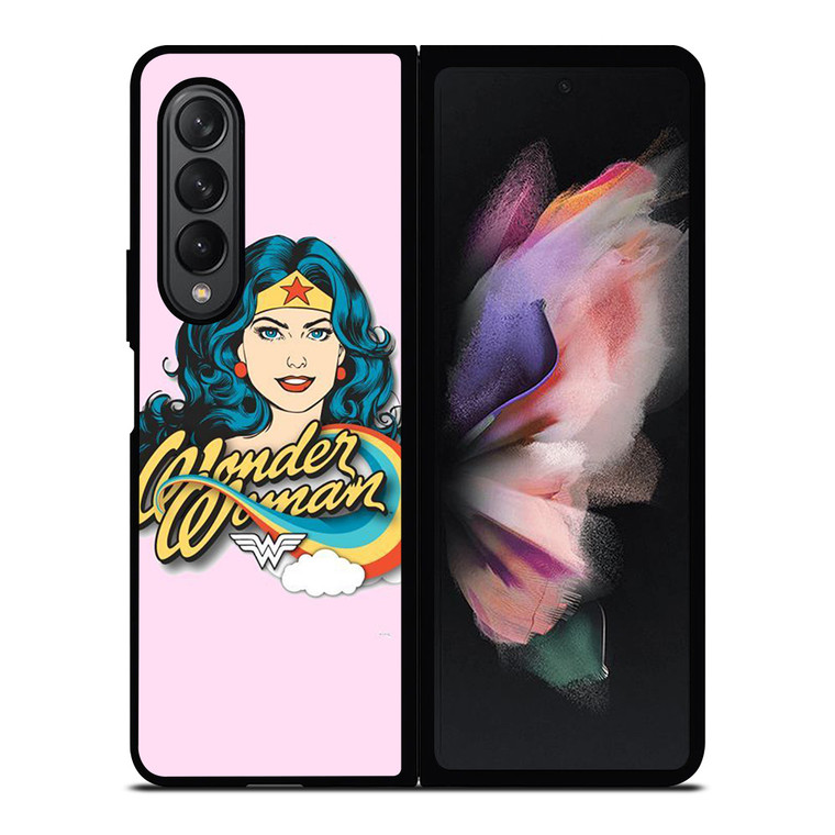 WONDER WOMAN CARTOON PINK Samsung Galaxy Z Fold 3 Case Cover