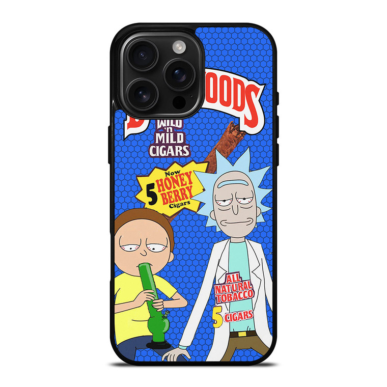 BACKWOODS RICK AND MORTY BLUE iPhone 16 Pro Max Case