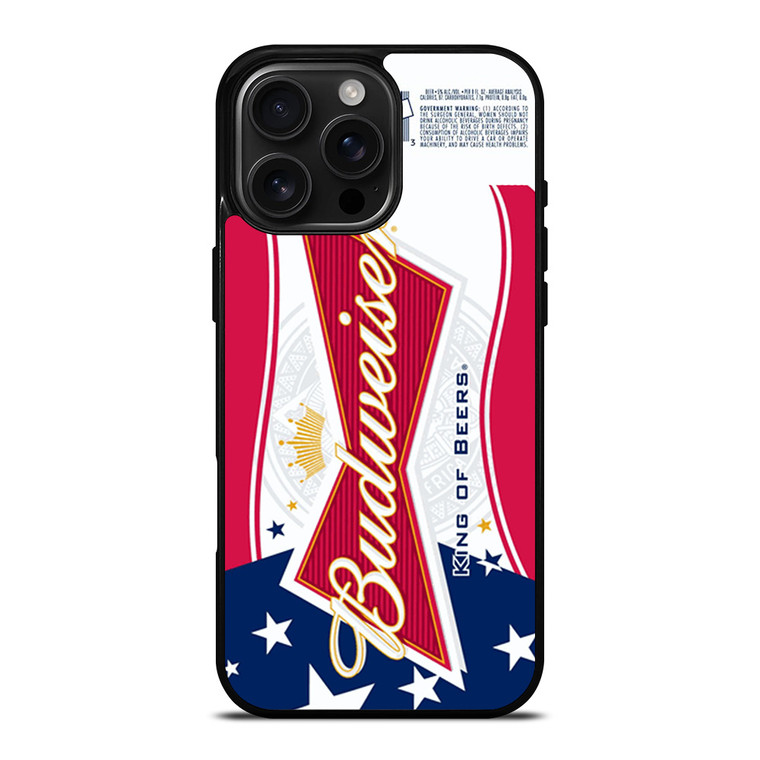 BUDWEISER AMERICAN FLAG LOGO iPhone 16 Pro Max Case