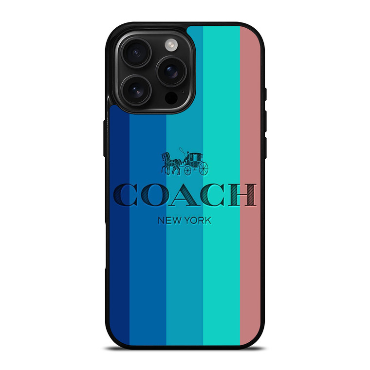COACH NEW YORK STRIPES iPhone 16 Pro Max Case