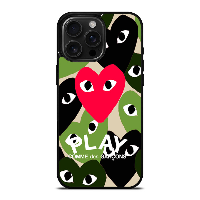 COMME DES GARCONS PLAY BAPE iPhone 16 Pro Max Case