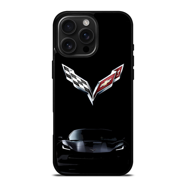 CORVETTE CAR LOGO BLACK iPhone 16 Pro Max Case