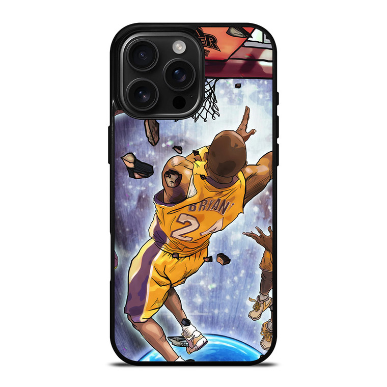 LA LAKERS KOBE BRYANT JUMP ART iPhone 16 Pro Max Case LA LAKERS KOBE BRYANT JUMP ART iPhone 16 Pro Max Case